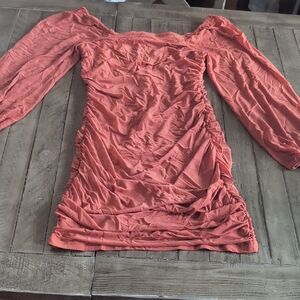 Elegant Orange Women's Dress